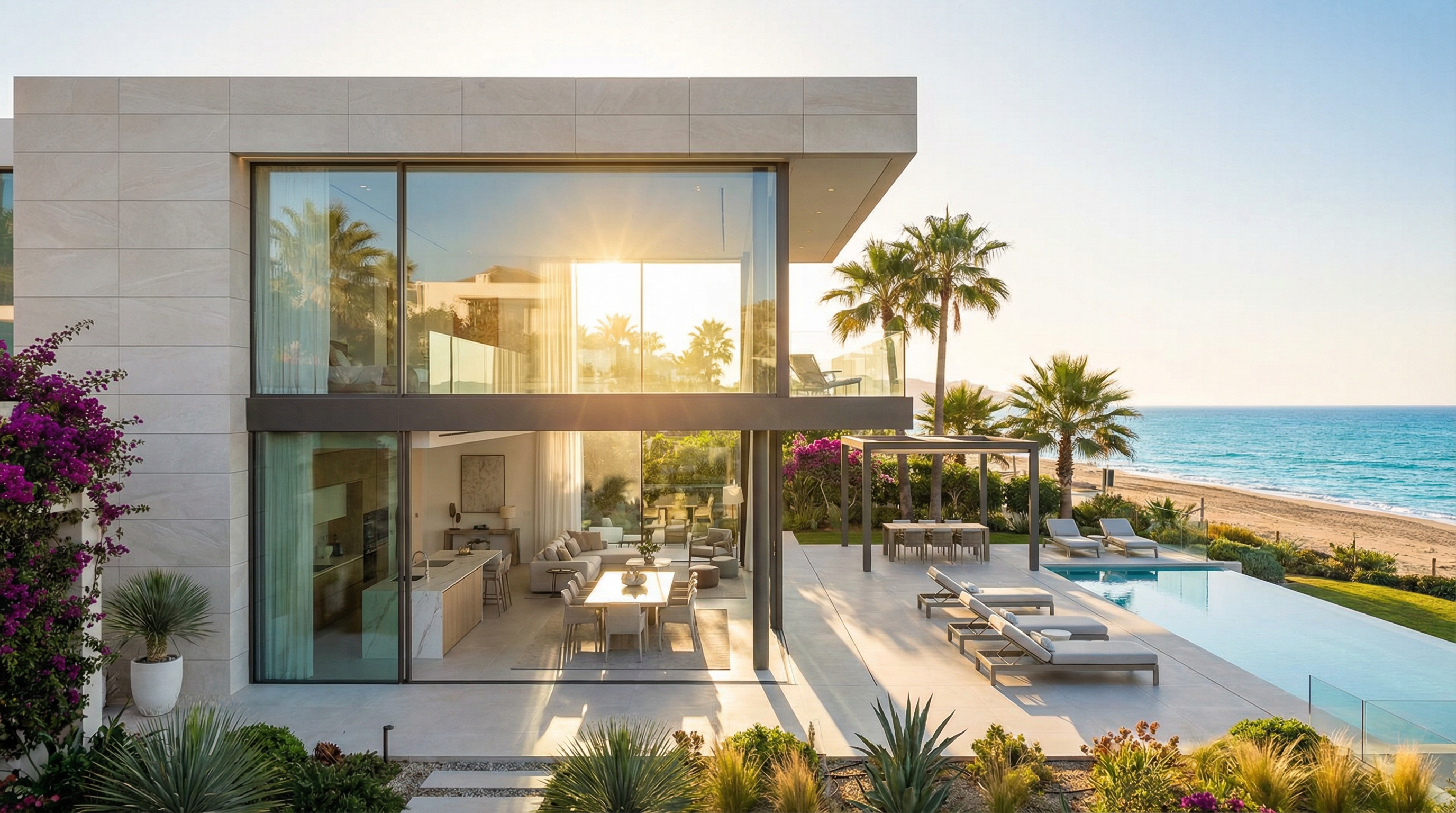 Évaluation de la qualité d'une propriété sur la Costa del Sol, Espagne, avec vue sur la mer Méditerranée.