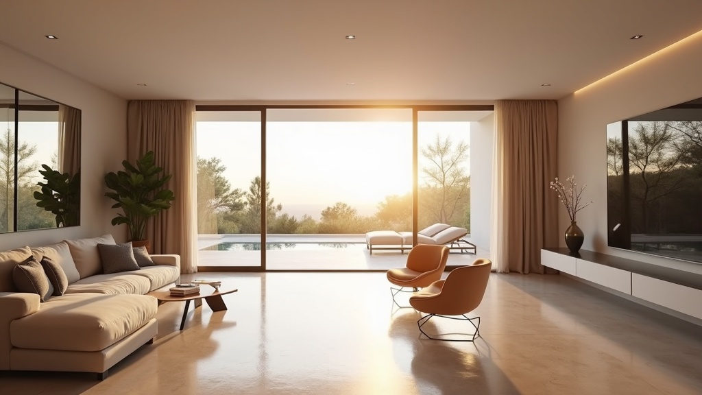 Sleek, move-in ready luxury home showcasing an inviting entrance with keys, ideal for those ready to buy retirement property Costa del Sol.