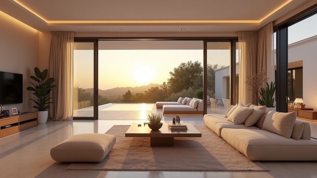 Luxury mountain view villa with infinity pool overlooking Costa del Sol mountains and Mediterranean coastline