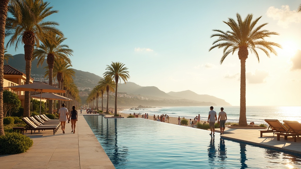 Frische mediterrane Meeresbrise entlang der Costa del Sol mit klarem blauen Wasser und gesundem Küstenleben