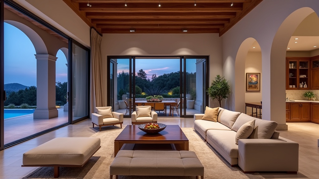 Modern Costa del Sol apartment complex with sea views compared to luxury villa with private pool and Mediterranean landscape