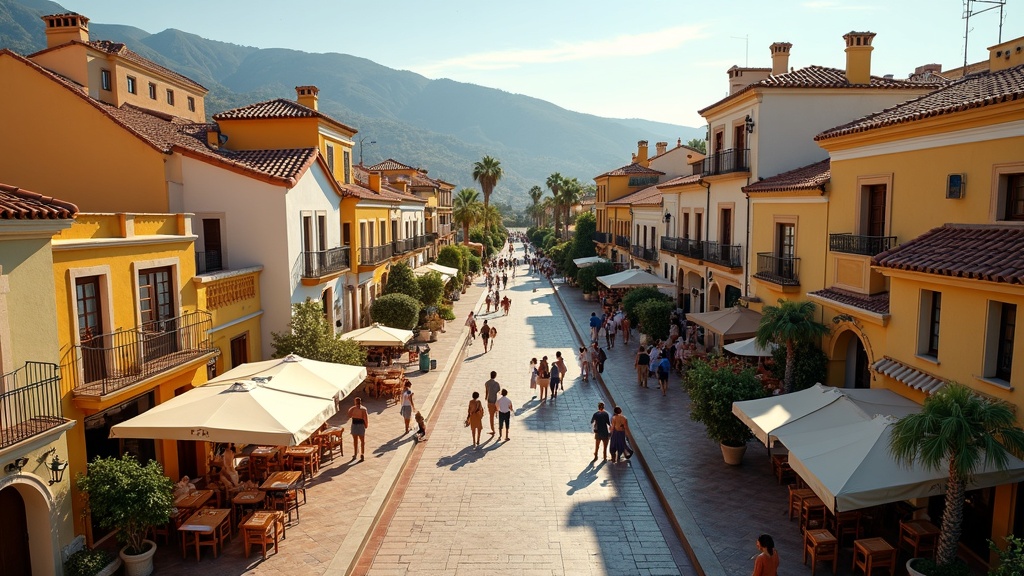 People enjoying outdoor activities on Costa del Sol's sunny beaches and mountains throughout the year