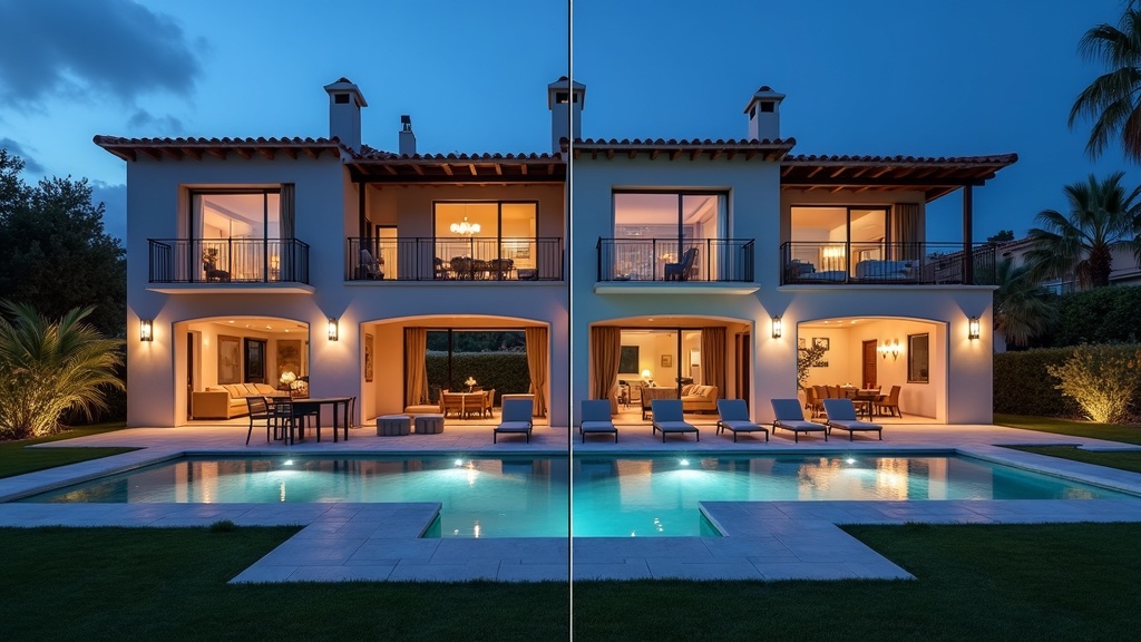 Comparaison côte à côte des villas contre des appartements sur la Costa del Sol mettant en avant les styles architecturaux, les intérieurs et les différences de prix.