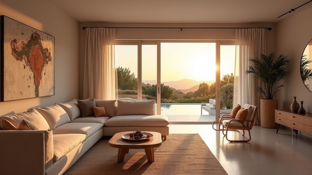 Luxury spa terrace overlooking Mediterranean Sea with yoga mats and wellness facilities on Costa del Sol