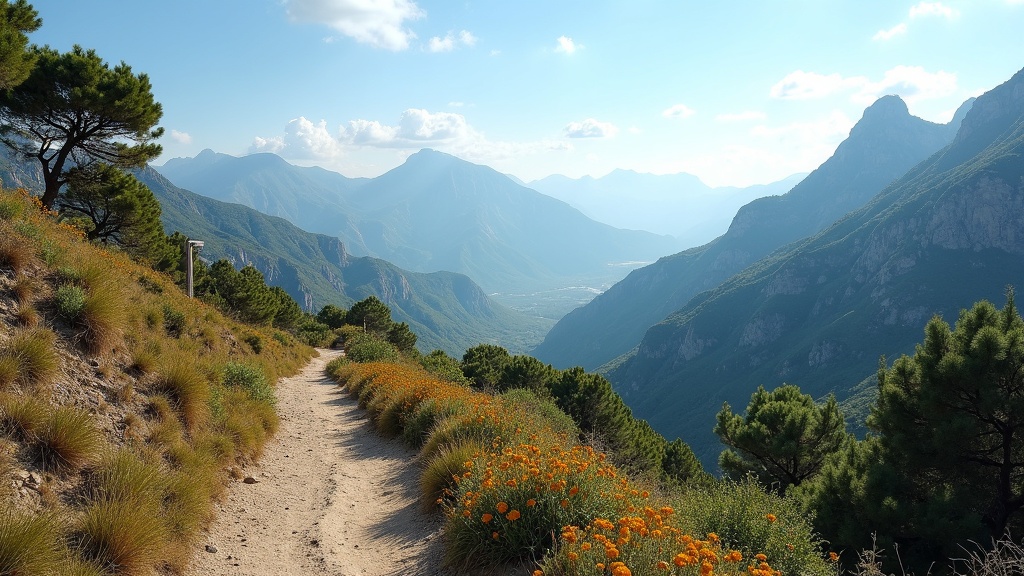 Panoramic view of Sierra de las Nieves National Park showing diverse ecosystems from coastal plains to mountain peaks