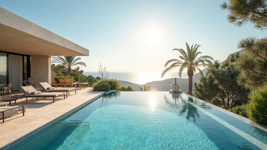 Zonnige kustlijn van de Costa del Sol met de Middellandse Zee, bergen en heldere blauwe luchten die het gezonde klimaat van de regio tonen