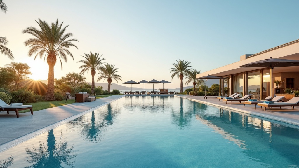 Modern nybyggd villa med pool med utsikt över Medelhavet på Costa del Sol, Spanien