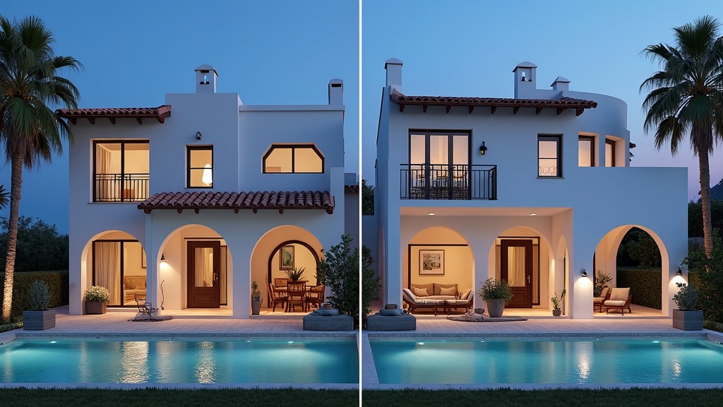 Modern new build luxury villa with infinity pool overlooking Mediterranean Sea on Costa del Sol coastline