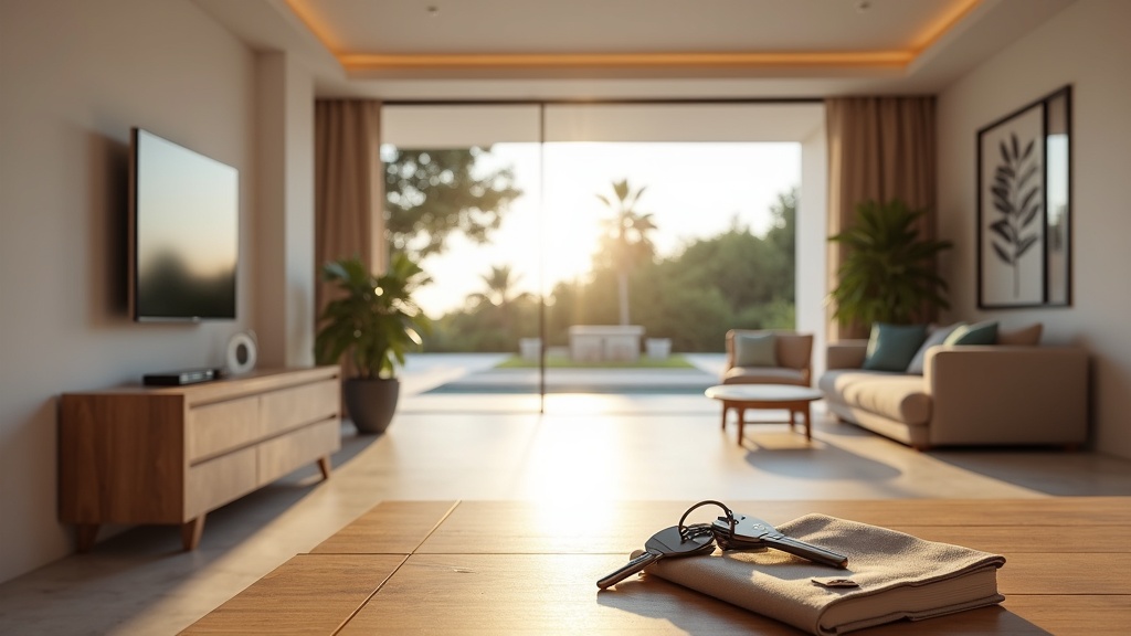Luxury villa terrace overlooking Mediterranean Sea with modern spa facilities and palm trees in Costa del Sol