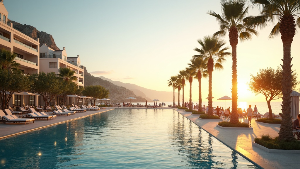 Panoramautsikt från en fastighet på Costa del Sol som visar Medelhavet och bergskedjor i bakgrunden