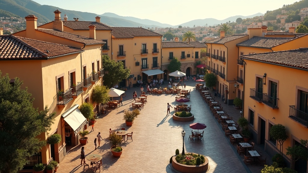 Malerischer Küstenwanderweg entlang der Costa del Sol mit mediterranen Ausblicken, Palmen und Bergkulisse
