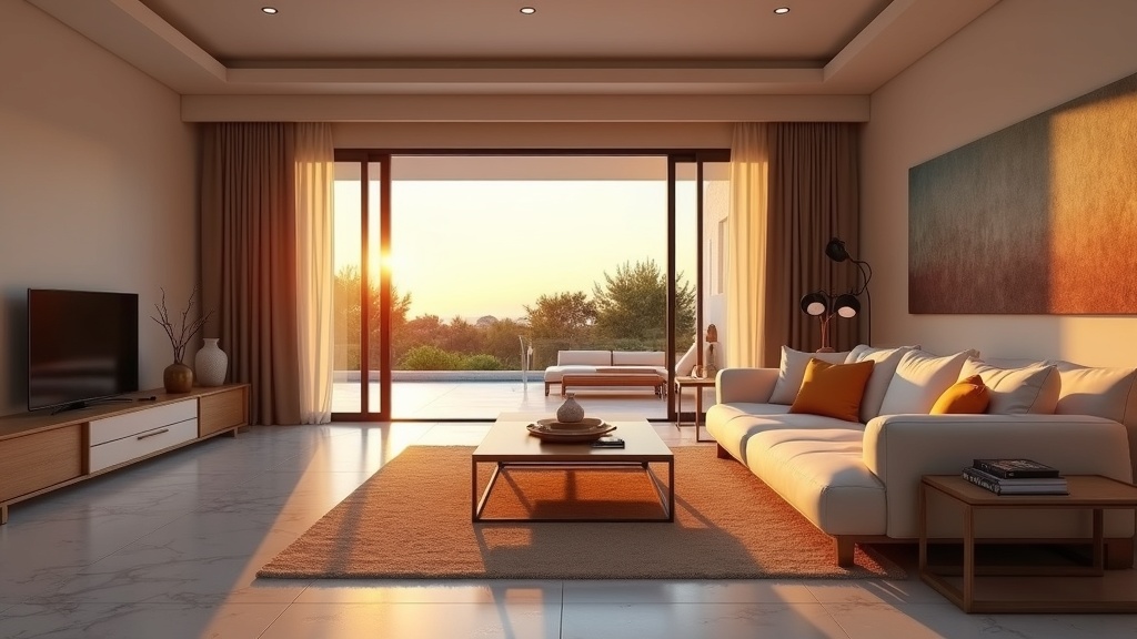 Lyxig villa terrass med utsikt över Medelhavet och golfbana på Costa del Sol, Spanien