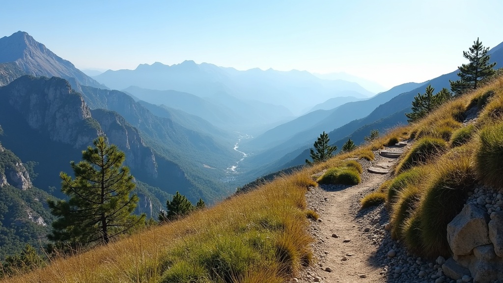 Vue côtière de la Costa del Sol montrant la brume salée sur les eaux méditerranéennes avec des propriétés résidentielles