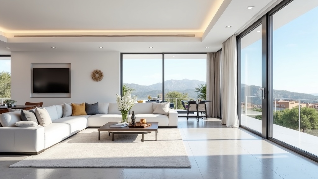 Modern lyxig investeringsfastighet på Costa del Sol. Högkvalitativa ytor, inredd för uthyrningsattraktivitet, visas i denna guide för fastighetsinvesteringar i Spanien.