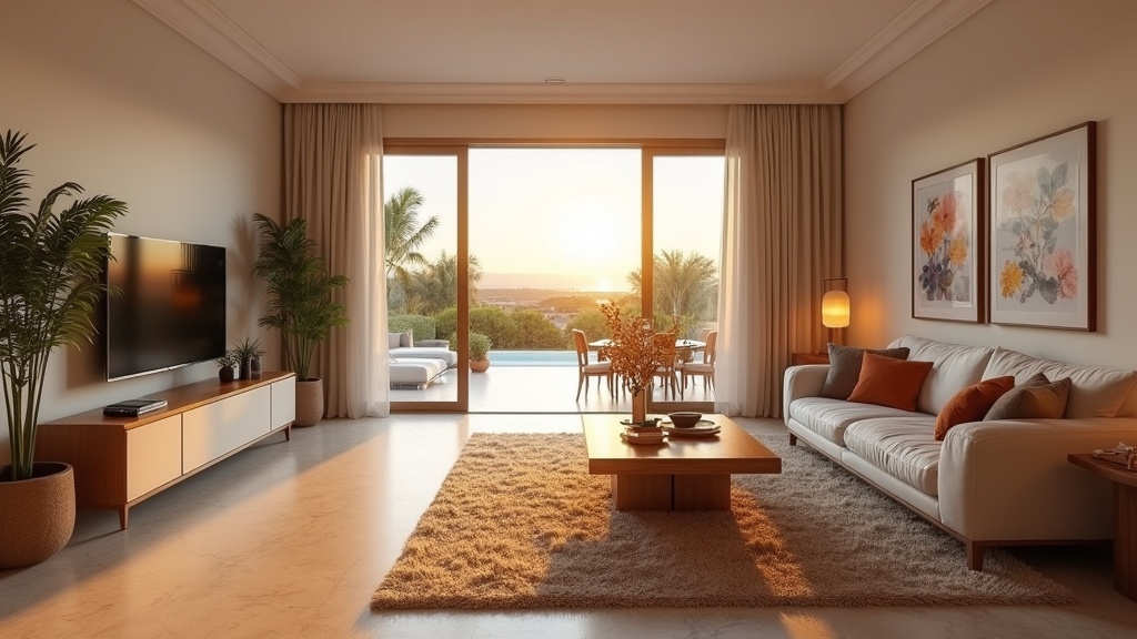 Panoramablick auf die Costa del Sol mit Küstenimmobilien und Bergdörfern im Hintergrund des Mittelmeers