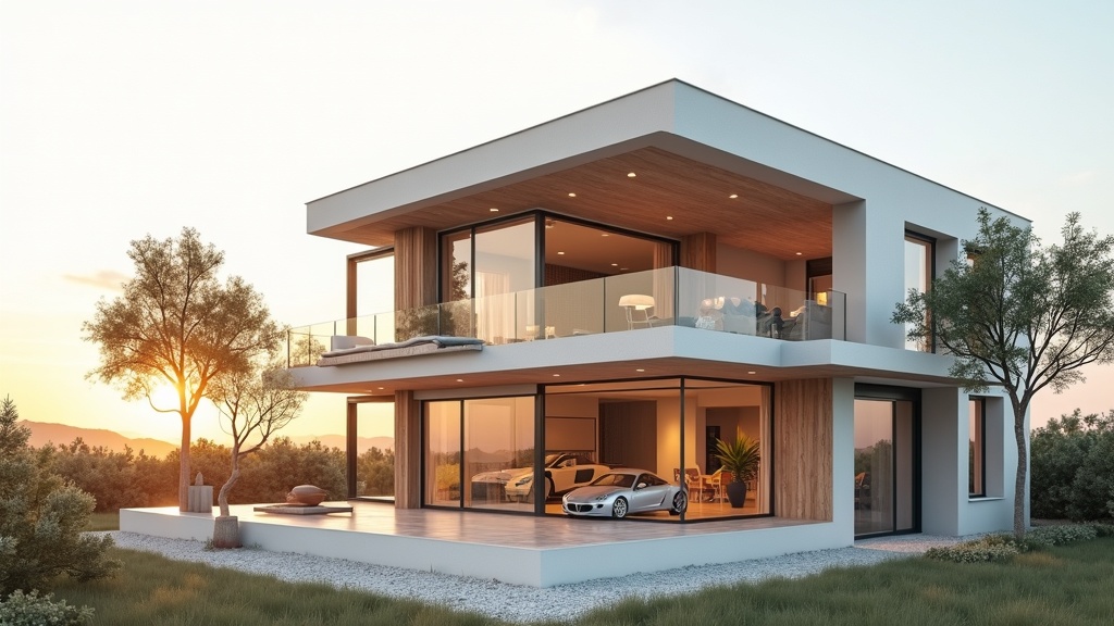 Tvärsnitt av en BREEAM-certifierad fastighet Costa del Sol, som visar passivhusisolering, värmeåtervinningsventilation och termiskt brottfri design.