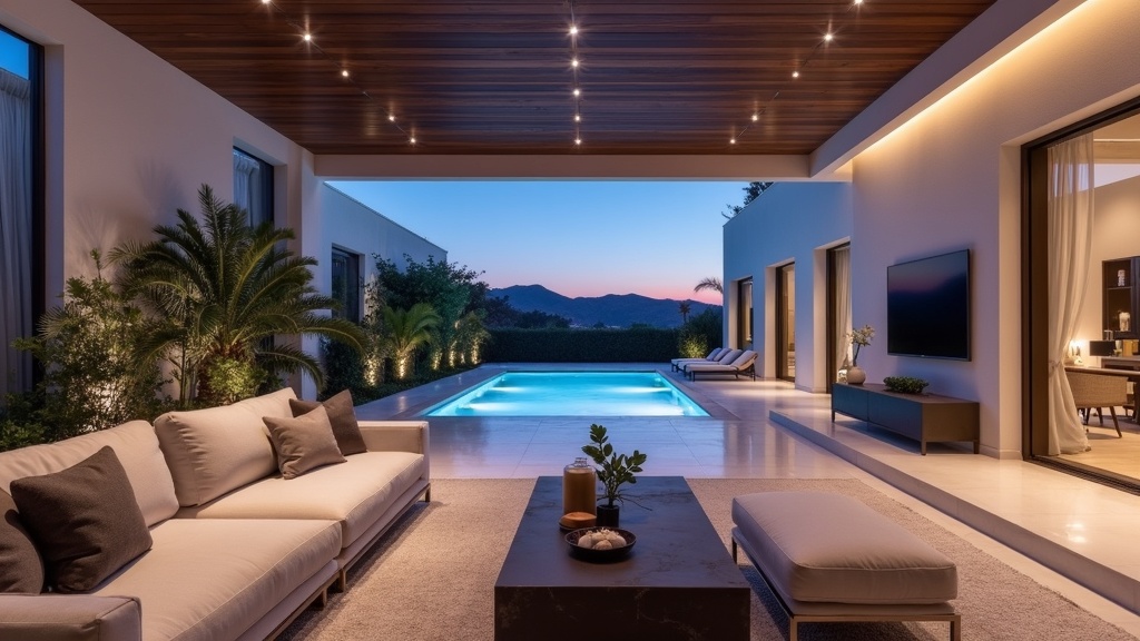 Lyxig strandvilla med infinitypool som vetter mot Medelhavet i Costa del Sol, Spanien